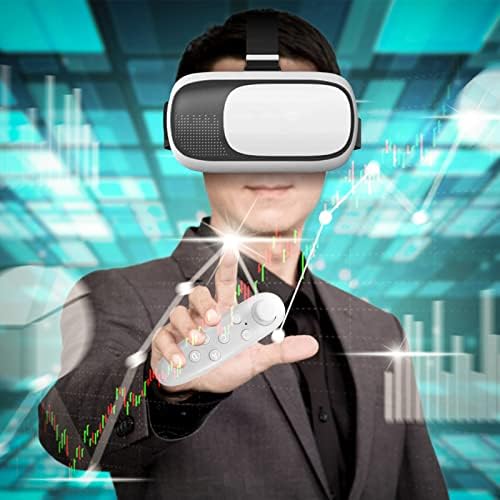 VR 3D óculos, alça de jogo Definir suporte sem fio Bluetooth Connection Eye Protected Suport, seus melhores jogos para celular 360 filmes suaves e confortáveis ​​novos óculos 3D VR