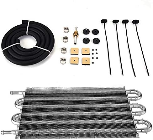 Radiador do resfriador de óleo de carro ARAMOX, 6 linhas Remote Transmission Oil Kit Kit Auto-Manual Radiator Converter