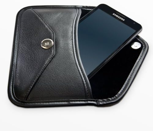 Caixa de onda de caixa para Lenovo K5 Pro - Elite Leather Messenger Bolsa, design de envelope de capa de couro sintético para