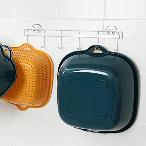 6pcs cesto de lavagem de legumes, conjunto de tigela de drenagem de 2 em 1, cestas de lavagem de legumes nas cestas de frutas de cozinha de várias camadas de camada múltipla pias de legumes para cozinha
