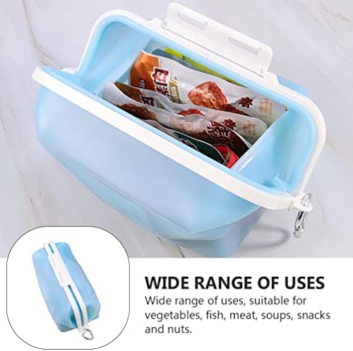Bolsa fresca de silicone Keeper fresco: bolsa de armazenamento de alimentos reutiliza sacos de sanduíches de zíper de bolsas de