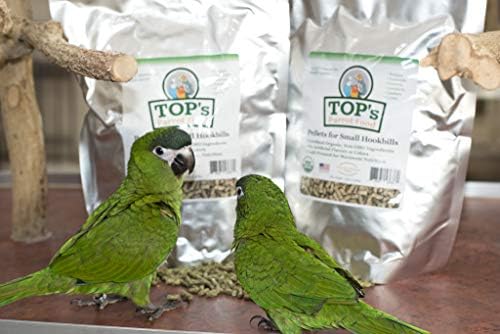 Pelas de pássaros de comida de Parrot da Top para pequenos ganchos - não -OGM, soja de amendoim e milho grátis, certificado orgânico
