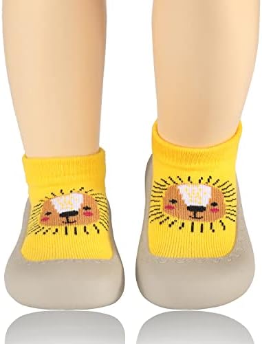 Sebellst Baby Criança Sapatos de meia Sapatos Animal Borracha Borracha Não-Esquista Slipper interno Infantil Boys First Walking Floor