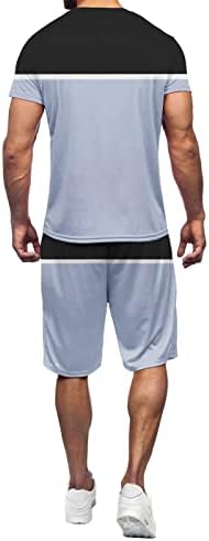 Tils de pista casuais masculinos de manga curta Terme de roupa de 2 peças camiseta e shorts definem roupas formais para