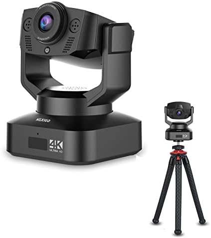Kits de webcam 4K PTZ, nexigo n990 uhd 2160p webcam com zoom digital 5x, sensor Sony Starvis, predefinição de posição, mini tripé flexível, para reuniões de skype/equipes/zoom
