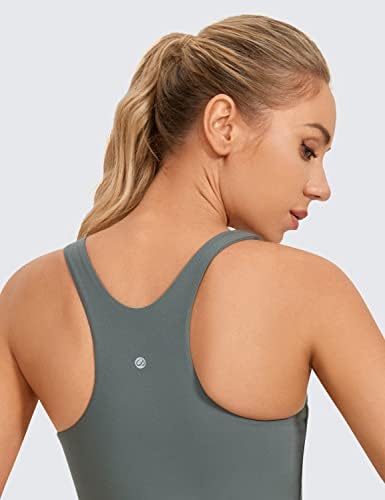 Tamas de treino do pescoço do pescoço do CRZ Yoga High - Com as camisas esportivas esportivas esportivas de Bra Racerback de Bra