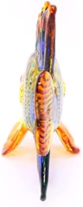 2,5 de peixe tropical de vidro pequeno de 2,5 estatueta - arte colecionável - arte colorida de vidro pintado de vidro pintado de mão Miniatura Decora de decoração Item perfeito para presentes e lembranças