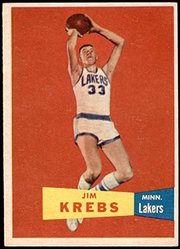 1957 Topps 25 Jim Krebs Minneapolis Lakers ex Lakers
