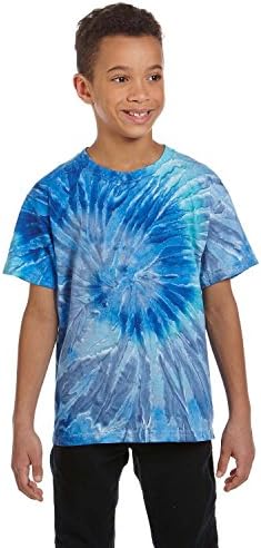 Juventude tingida tingida tie-dye 5,4 oz. T-shirt algodão