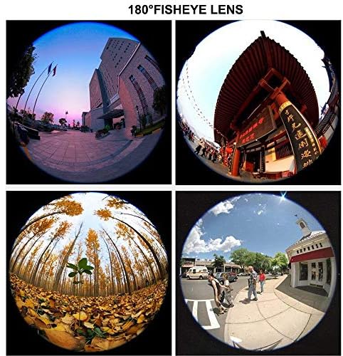 180 ° Fisheye Lens, para iPhone, Samsung, Pixel, Blackberry etc, com clipe, lente de telefone celular, lente anamórfica,