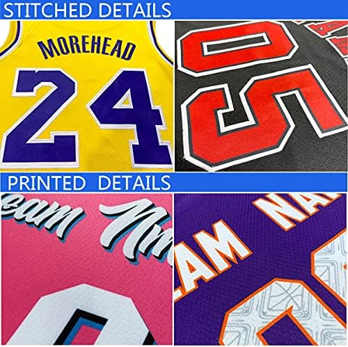 Jersey de basquete juvenil dos homens personalizados costurados ou impressos Personalize o seu próprio nome de nome de equipe
