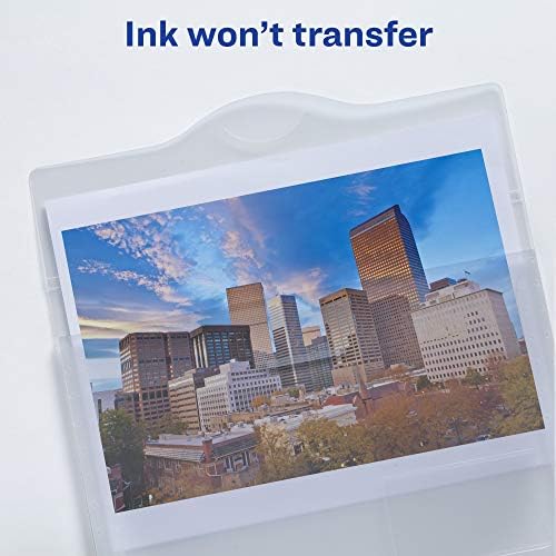 Carteira de documentos translúcidos Avery, organizador de documentos de viagem transparente, possui até 50 páginas
