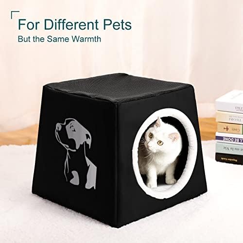 Camas de gatos de estilo Pitbull Platinum para gatos internos Ceda de animais de estimação fofa Ceda de refúgio dobrável