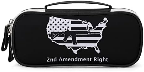 2ª alteração Direitos de armas de alteração portátil bolsa de lápis grande capacidade caneta capa de caixa de maquiagem de