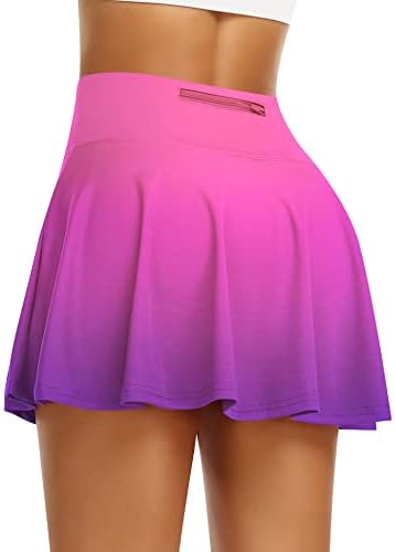 Saia de tênis plissada para mulheres com shorts Athletic Golf Skorts com bolsos de cintura alta Saias de corrida