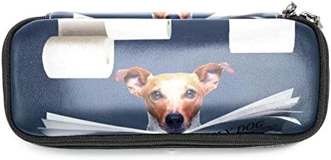 Caixa de lápis de Guerotkr, bolsa de lápis, bolsa de lápis, estética de bolsa de lápis, jornal de leitura de cachorro fofo