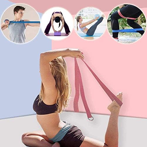 HCQ 5 peças conjuntos de ioga equipamentos iniciantes ， conjunto de equipamentos para fitness home inclui blocos de ioga de bola de ioga esticando faixa de banda de laço de resistência à alça