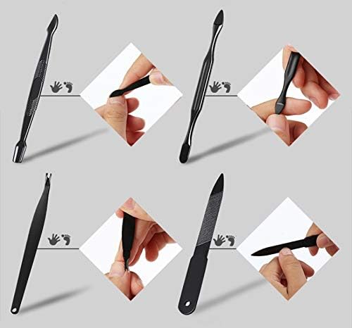 Azanu 18 em 1 UNIL ART Manicure Tools Kit de pedicure Scissor Tweezer Pick Utility Utild Clipper Facial Care Ferramenta 02