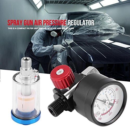 1/4 pneumático pistola de pulverização de ar-pressão do regulador de pressão do kit de separador de filtro de armadilha de água