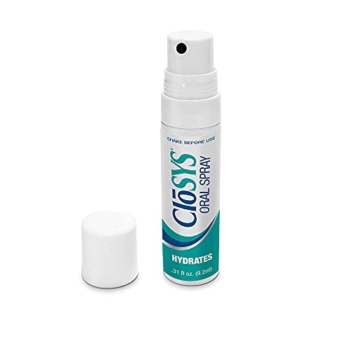 Spray de respiração oral de Closys, 0,31 onça, hortelã, sem açúcar, pH equilibrado, luta contra o mau hálito