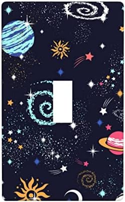 Galaxy Space Toggle único Placa de tampa de capa de luz decorativa para berçário Garotas Castas Casas de banheiros Tamanho padrão 1 Gangue 4,5 x 2,76