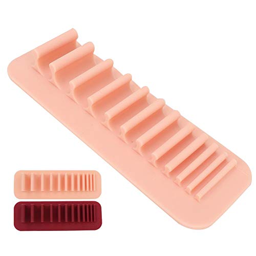 11 orifícios Organizador do escova de maquiagem Organizador de silicone montado na parede escova de dentes de dentes de