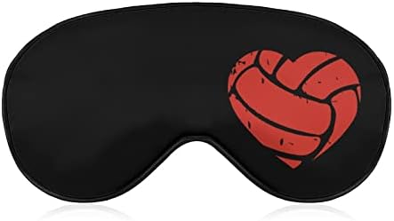 Volleyball Heart Sleep Máscara de olho Tampas de olho macio bloqueando luzes vendidas com alça ajustável para tirar uma soneca