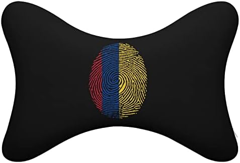 Pillow do pescoço para carros macios da bandeira da Bandeira da Colômbia, travesseiro de almofada de apoio de travesseiro de travesseiro