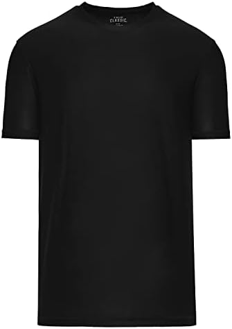 True clássico ativo ativo rápido seco pescoço camiseta masculina, camisetas atléticas de tapt premium para homens