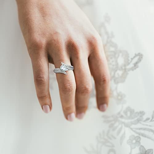 Personalidade Creative Leaf Diamond Ring Engagement Anel de casamento para mulheres anel de cristal vintage