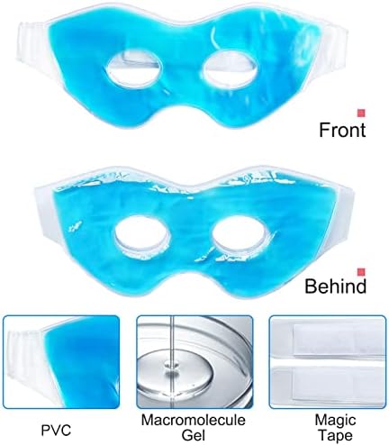5 PCS Pacotes de gelo para olhos - Cobertura fria do rosto - Spa de face de pacote de gelo para mulher Reduza o face de rosto,