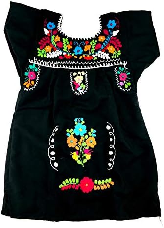 Vestido infantil mexicano tamanho 1 tehuacan vestido cor preto dia dos mortos Coco tem temático Party Halloween Party