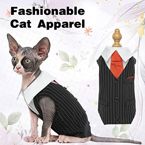 Dentrun Cat Tuxedo Time Tire Tort Roupa, Cat Fashion Apparel Roupos Fancy Roupos de roupas formais, traje formal de traje