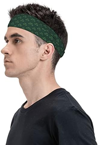 Trabalho unissex Pulseiras Green St Patrick Clover Multifuncional Sports Bandas de Sweats Men's Performance Bandada de cabeça