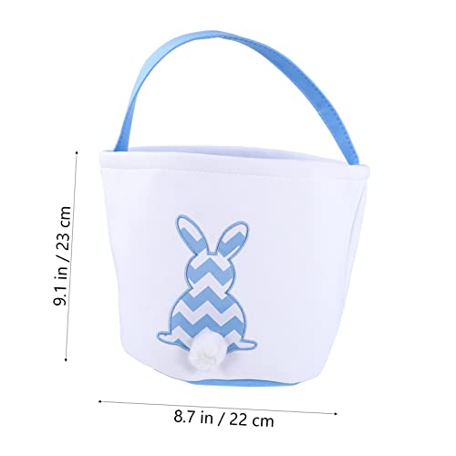 Toyandona 1pc Rabbit Bucket Sacos de presente Páscoa Cesta de presentes de Páscoa com alça de desenho animado Biscoito Bolsa Bolsa