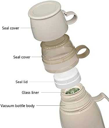 Miss Z 1000ml Vacuum Bottle com copos duplos estilo térmico de estilo comercial