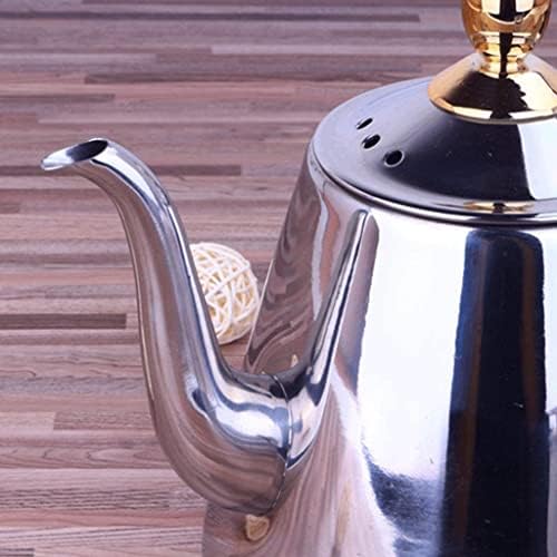 Bule de chá moderno chaleira de aço inoxidável de aço, bule de topot de baixo para o topo do topo de baixo para fazer chá de chá em
