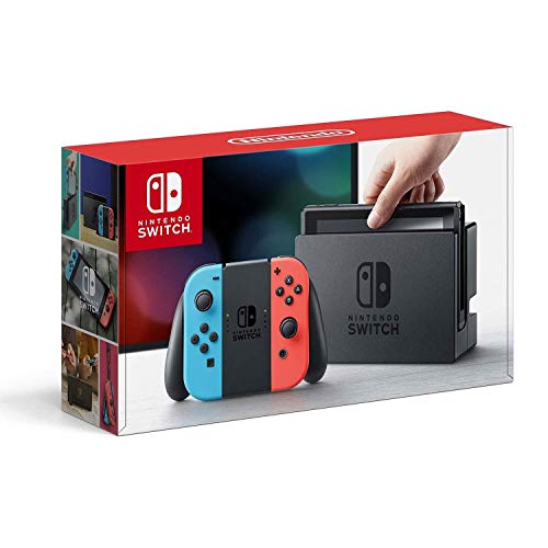 Nintendo Switch 32 GB Console com Neon Blue e Red Joy-Con com pacote de adaptador Bluetooth