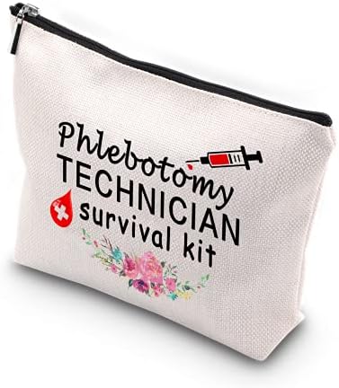 WCGXKO Phlebotomy Technician Survival Kit Zipper Bolsa Bolsa de Maquiagem para Phlebotomy Técnico de Técnico de Graduação