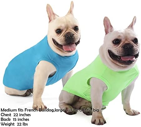 Sychien Dog em branco Camisas secas rápidas, roupas leves de cães sólidos de verão gatos, camisetas legais sem mangas para raça