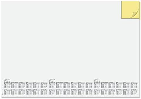 Sigel HO490, 60 x 41 m, PAPEL PAD MEMO, com bloco de notas integradas, com calendário atual de 3 anos, 30 folhas