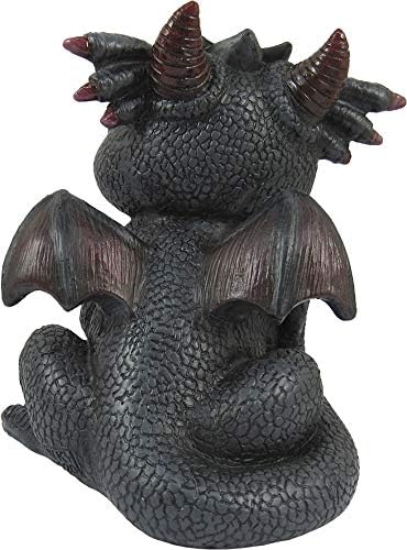World of Wonders Grave Yard Series Dreamland Dragons | Estatueta de dragão colecionável com certidão de nascimento | ACENSA DE DECORAÇÃO DA CASA DE FANTASY | 6 polegadas estátua de dragão - carnelian