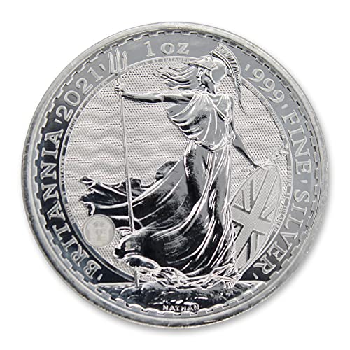 2021 Reino Unido 1 oz prata britannia moeda brilhante não circulada com um certificado de autenticidade £ 2 bu