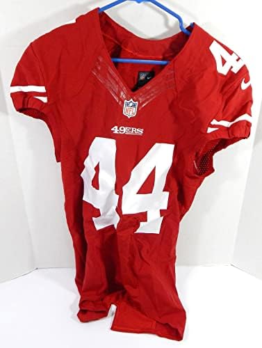 2013 San Francisco 49ers 44 Jogo emitido Red Jersey 40 DP35566 - Jerseys de jogo NFL não assinado usados