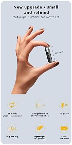 Cartão de som para fone de ouvido sem fio Lavalier Wireless Profissional recarregável para iPhone Android