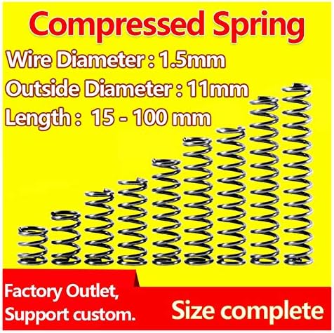 Adioli compressão mola de compressão mola de fio mecânica diâmetro de 1,5 mm / diâmetro externo de 11 mm de release mola