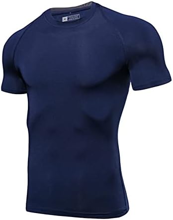 Jueshanzj de pano de secagem rápida masculina de fitness respirável que absorve o pescoço redondo no pescoço meia