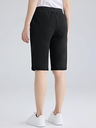 Weintee Women's 12 polegadas Unsam Bermuda Shorts com bolsos