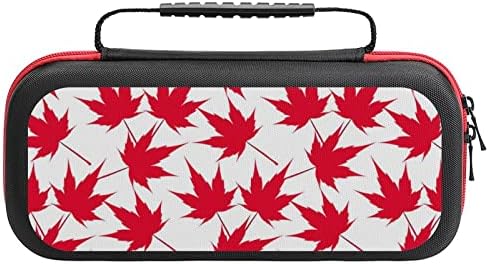 Canadá folhas de bordo vermelho estojo de transporte para sacola impressa compatível com a caixa de armazenamento Nintendo Switch