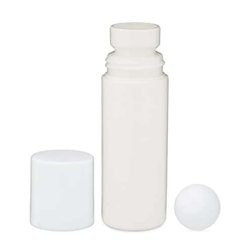 3 pacote - 3 oz - rolo de plástico HDPE branco na garrafa - não recarregável - inclui: garrafa, tampa e bola - por fazendas naturais